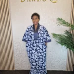 Ankara Kaftan Dress: Elegant African Boubou with Head Tie