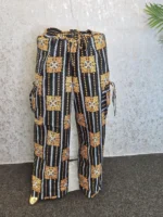 Ankara African Print Cargo Trousers, Women's Wide Leg Pants