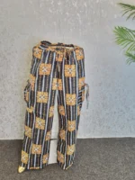 Ankara African Print Cargo Trousers, Women's Wide Leg Pants - Image 4