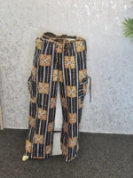 Ankara African Print Cargo Trousers, Women's Wide Leg Pants - Image 5