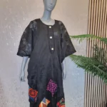Ankara Patch Net Boubou Dress