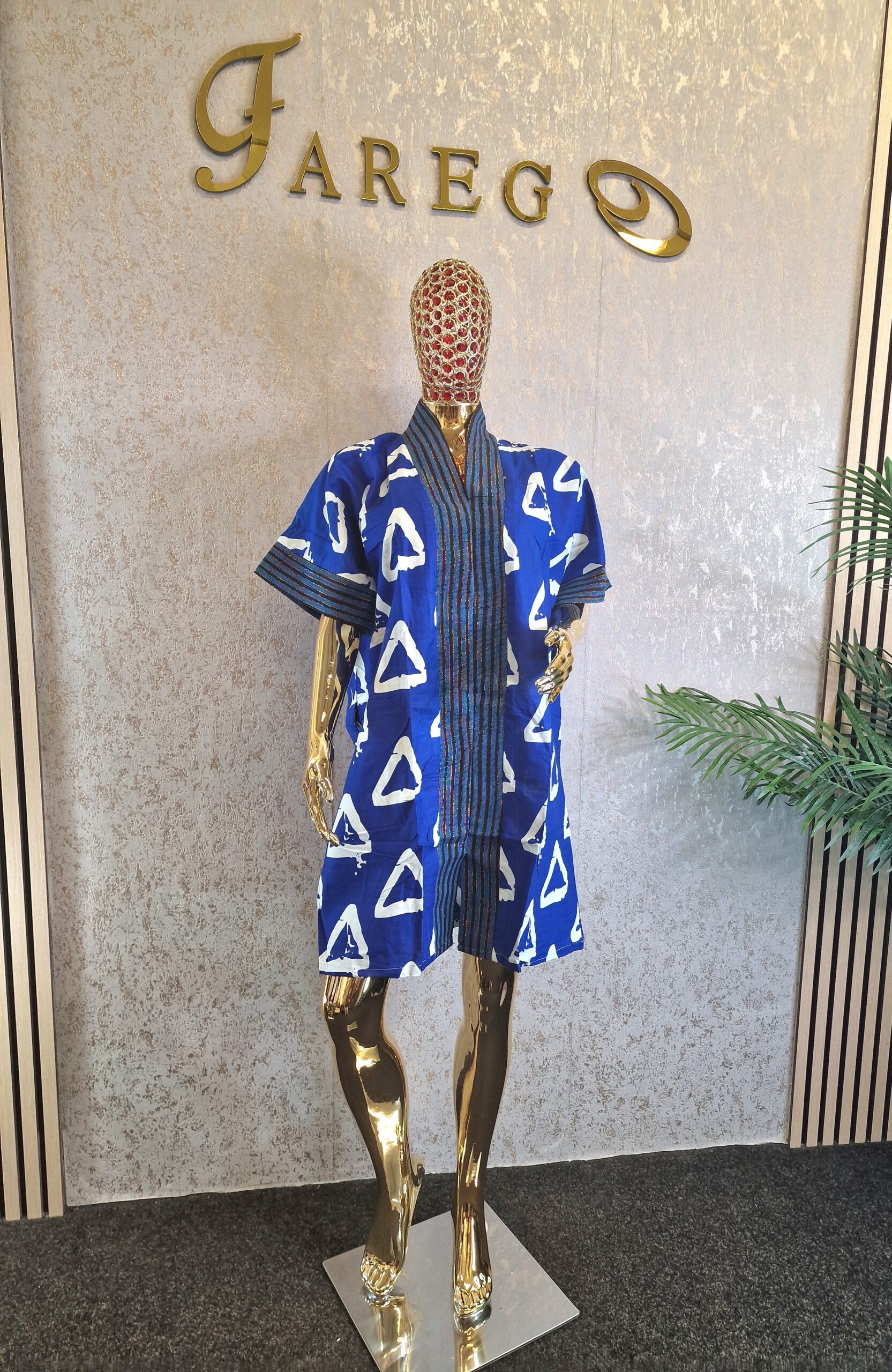 20250812_144602 Ankara Kaftan Dress Mixed with Aso oke - Image 1