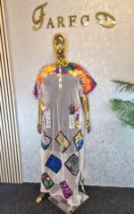 Ankara Scuba Patch Dress - Image 4