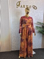 Adire Crepe Jumpsuit with Chantilly Lace - Image 2