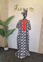 Ankara Kaftan Dress - Image 9