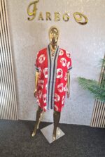 Ankara Kaftan Dress Mixed with Aso oke - Image 7