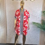 Ankara Kaftan Dress Mixed with Aso oke