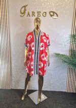 Ankara Kaftan Dress Mixed with Aso oke