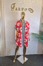 Ankara Kaftan Dress Mixed with Aso oke - Image 3