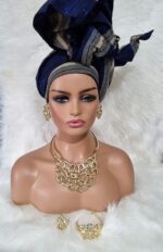 Gold Plated Party Jewellery Set: Necklace, Earrings, Bracelet & Ring - Image 5