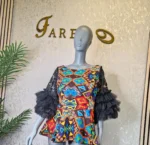 Ankara Peplum Jacket with Lace - Image 5