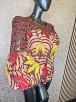 Ankara Peplum Jacket with Chantilly Lace - Image 5