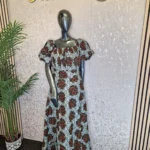 Ankara Off-Shoulder Maxi Dress 