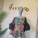 Ankara Peplum Jacket with Lace - Image 8