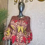 Ankara Peplum Jacket with Chantilly Lace