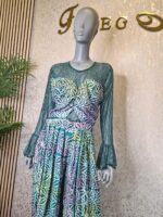 Adire Crepe Jumpsuit with Chantilly Lace - Image 2