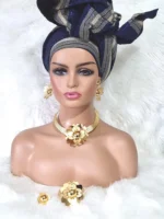 Gold Plated Party Jewellery Set: Necklace, Earrings, Bracelet & Ring