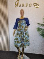 Ankara Short Flare Dress - Image 5