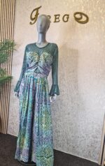 Adire Crepe Jumpsuit with Chantilly Lace - Image 5