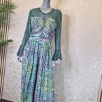 Adire Crepe Jumpsuit with Chantilly Lace