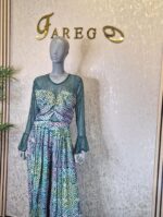 Adire Crepe Jumpsuit with Chantilly Lace - Image 7