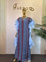 Luxury Aso Oke Kaftan Dress - Image 5