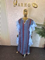 Luxury Aso Oke Kaftan Dress - Image 4