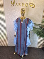 Luxury Aso Oke Kaftan Dress - Image 3