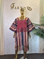 Luxury Aso Oke Kaftan Dress - Image 9