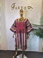 Luxury Aso Oke Kaftan Dress - Image 8