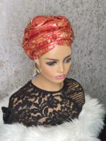 Damask Turban: African Head Wrap, Ready to Wear Gele - Image 3