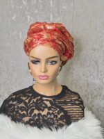 Damask Turban: African Head Wrap, Ready to Wear Gele - Image 5