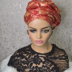Damask Turban: African Head Wrap, Ready to Wear Gele