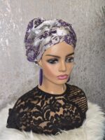 Damask Turban: African Head Wrap, Ready to Wear Gele
