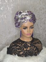 Damask Turban: African Head Wrap, Ready to Wear Gele - Image 8