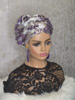 Damask Turban: African Head Wrap, Ready to Wear Gele - Image 3