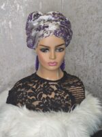 Damask Turban: African Head Wrap, Ready to Wear Gele - Image 2