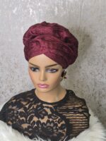 Damask Turban: African Head Wrap, Ready to Wear Gele - Image 8