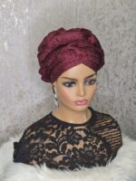 Damask Turban: African Head Wrap, Ready to Wear Gele - Image 6
