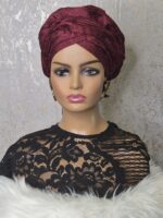 Damask Turban: African Head Wrap, Ready to Wear Gele - Image 5