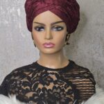 Damask Turban: African Head Wrap, Ready to Wear Gele
