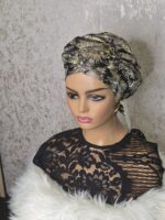 Damask Turban: African Head Wrap, Ready to Wear Gele - Image 6