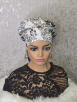 Damask Turban: African Head Wrap, Ready to Wear Gele - Image 4