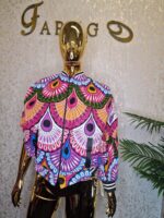 African Print Bomber Jacket UK 18 - Image 2