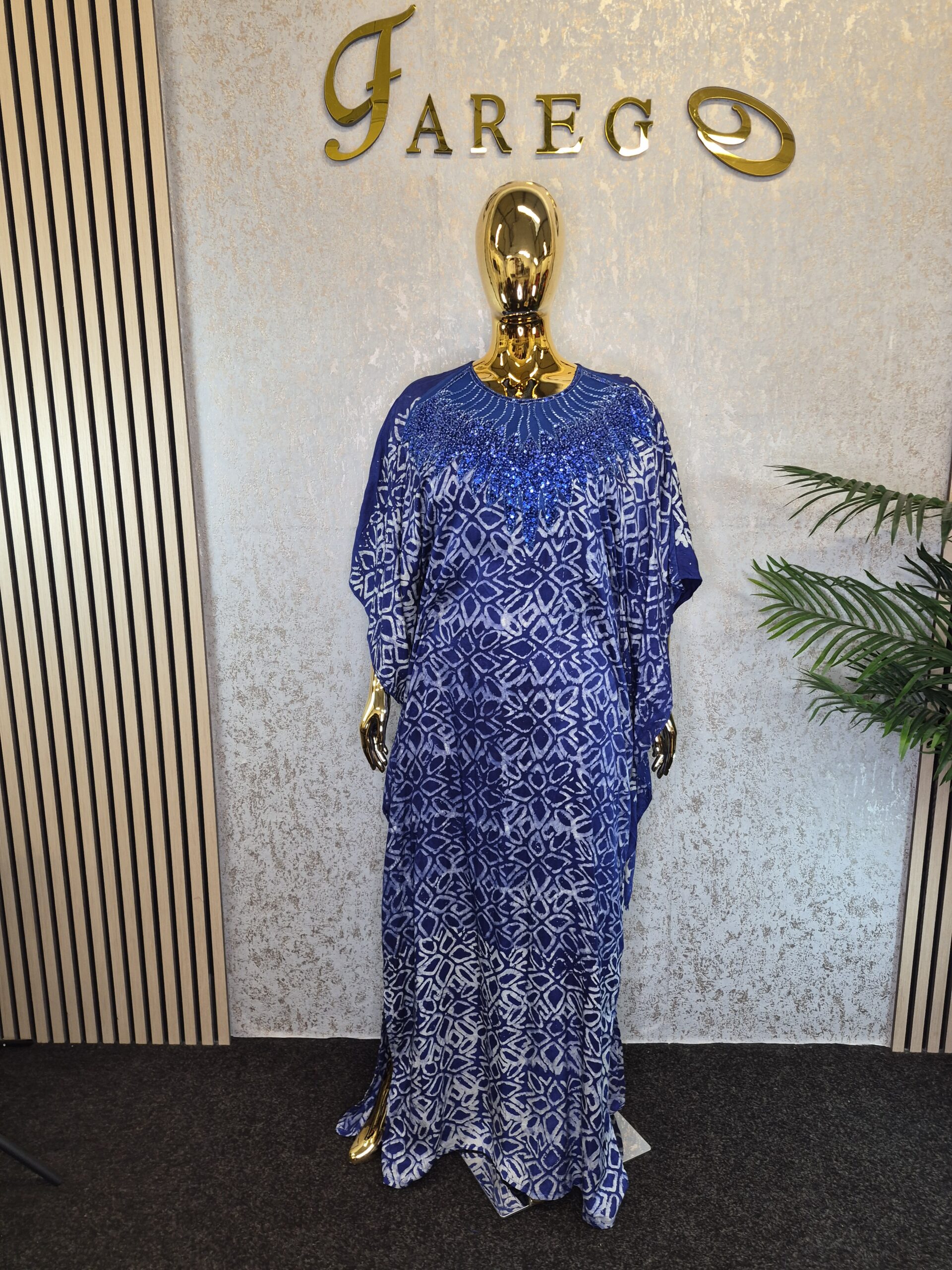 20260224_145057 Embellished Adire Boubou uk 18 - Image 1