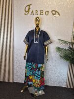 Scuba Net Patchwork Kaftan Dress UK 12 - Image 3