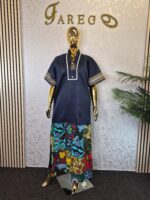 Scuba Net Patchwork Kaftan Dress UK 12 - Image 2