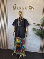 Scuba Net Patchwork Kaftan Dress UK 14 - Image 5