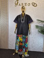 Scuba Net Patchwork Kaftan Dress UK 14 - Image 4