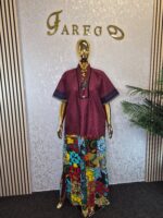 Scuba Net Patchwork Kaftan Dress UK 18 - Image 6